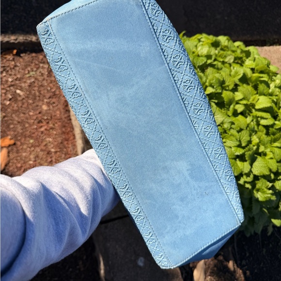 Christian Lacroix Light Blue Satchel with White Handles - Picture 6 of 6